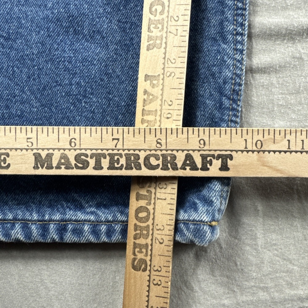 Carhartt Flannel Lines Jeans Men 40x32 Relaxed Fit Blue Denim B172 DST Work READ - Picture 6 of 9